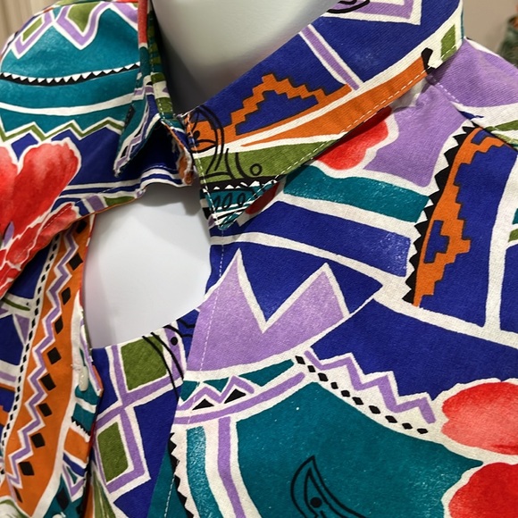 Clearance! ⚠️ Frontier Series Vibrant Multi-color Western Button Down LS, Sz.XL - Picture 11 of 16